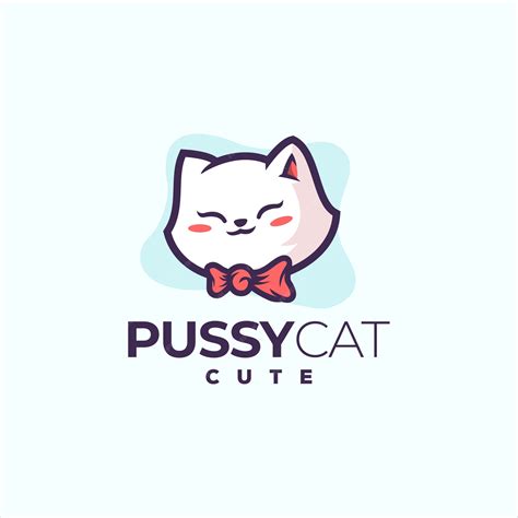 Premium Vector | Cute pussy cat logo design