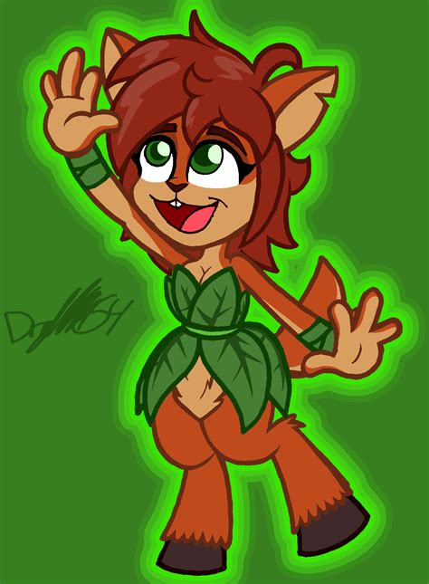 #212629 - safe, artist:captainquack64, elora (spyro), faun, fictional