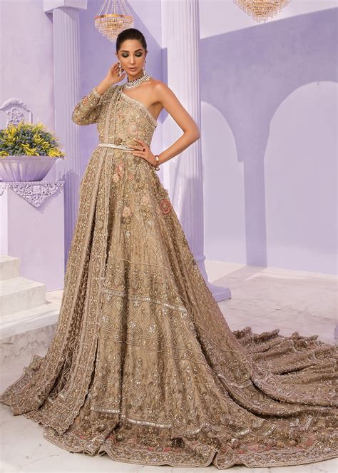 Embroidered bridal maxi With Resham and Crystal Work – Nameera by Farooq