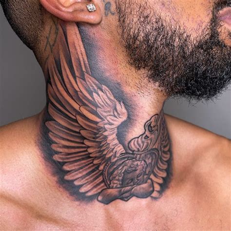 12 Wings Neck Tattoo Ideas for 2024