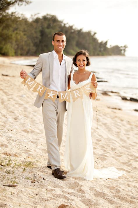 Casual beach wedding attire for bride and groom 60 photos