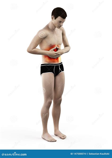 A painful belly stock illustration. Illustration of painful - 147500074