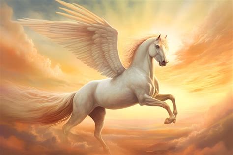 Premium Photo | A unicorn with wings is in the sky