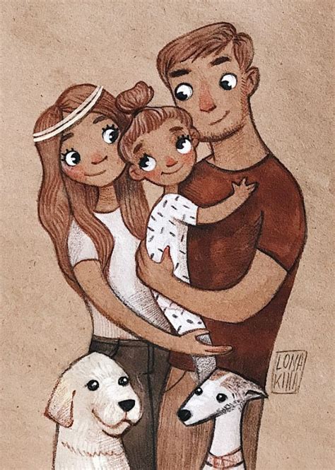 Family @lomakina.space | Милые рисунки, Дизайн персонажей, Иллюстрации