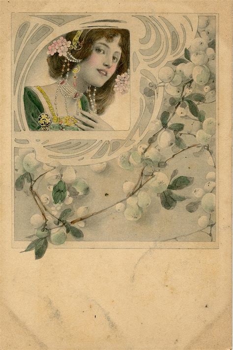 Lot - Antique Vintage Rare Postcard Art Nouveau