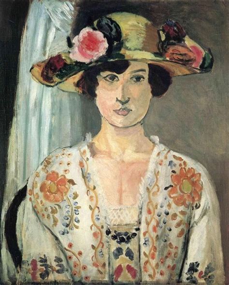 Художник - Анри Матисс, картина «Дама в шляпе с цветами» | Matisse ...