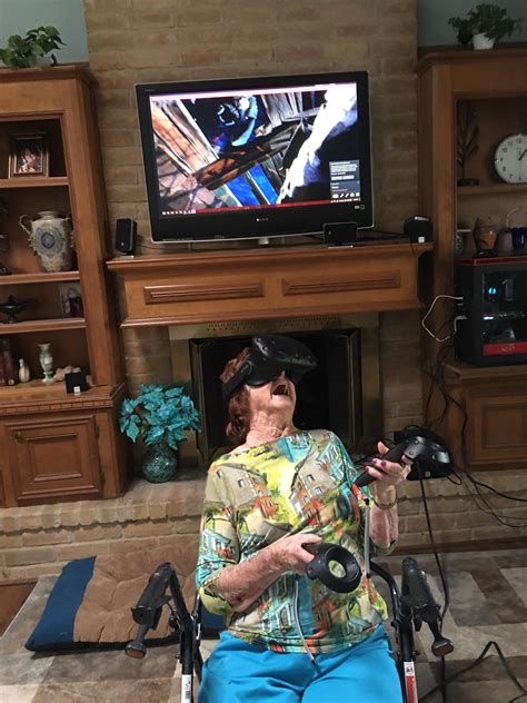 PsBattle: 96 year old grandma playing VR : r/photoshopbattles