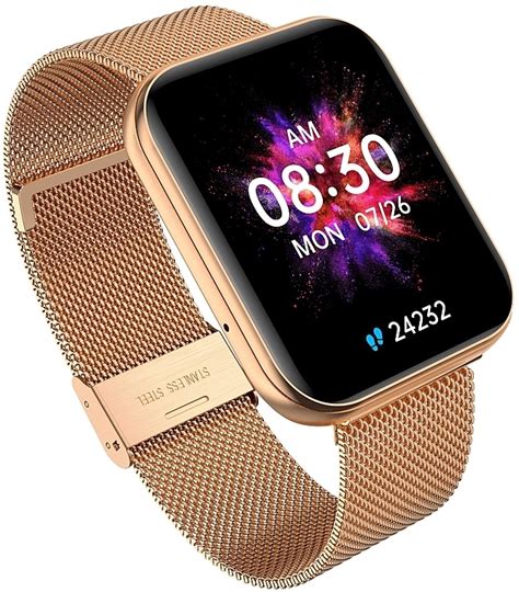 Смарт-часы, золотистый металл - Garett Smartwatch GRC MAXX Gold Steel ...