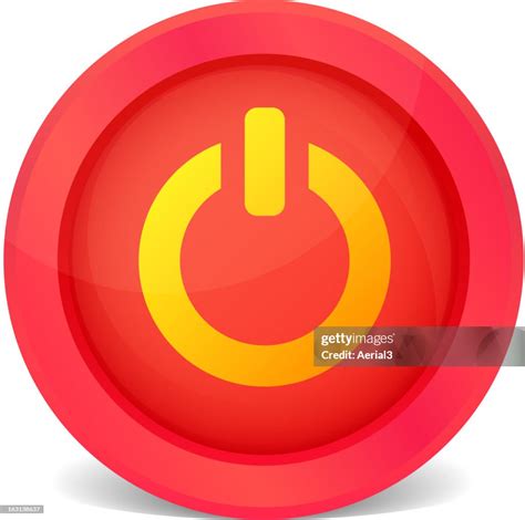 Red Power Button Icon High-Res Vector Graphic - Getty Images
