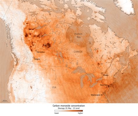 ESA - Carbon monoxide from fires in Canada