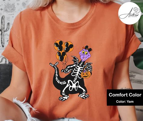 Figment Dragon Skeleton Costume With Halloween Balloon Pumpkin Comfort