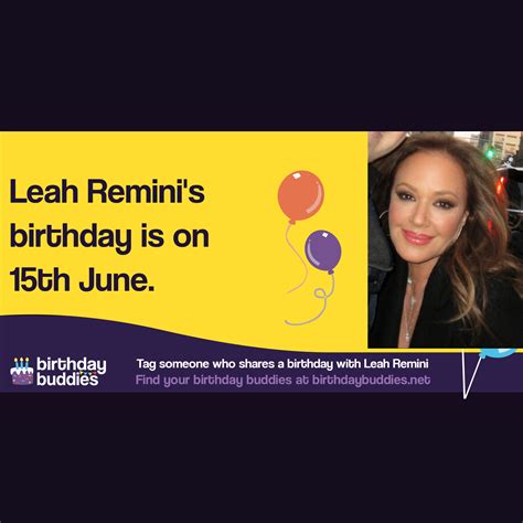 Leah Remini's birthday is 15th June 1970