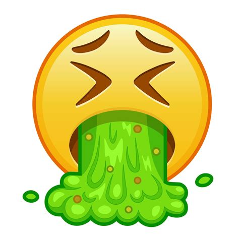 Face vomiting Large size of yellow emoji smile 30263874 Vector Art at