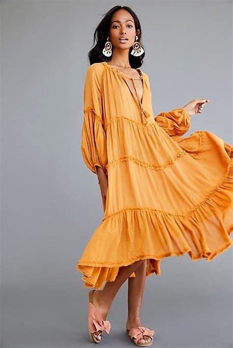 long sleeve flowy dress karina shown