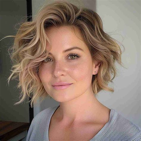 wavy asymmetrical long bob