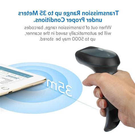 Portable Wireless Bluetooth Barcode Scanner Scan Gun