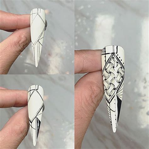 Kẻ nail | Móng tay, Ren họa tiết, Họa tiết