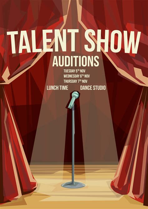 School Talent Show auditions poster | Behance