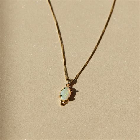 Sweet Opal Necklace | 14k Yellow Gold | Catbird