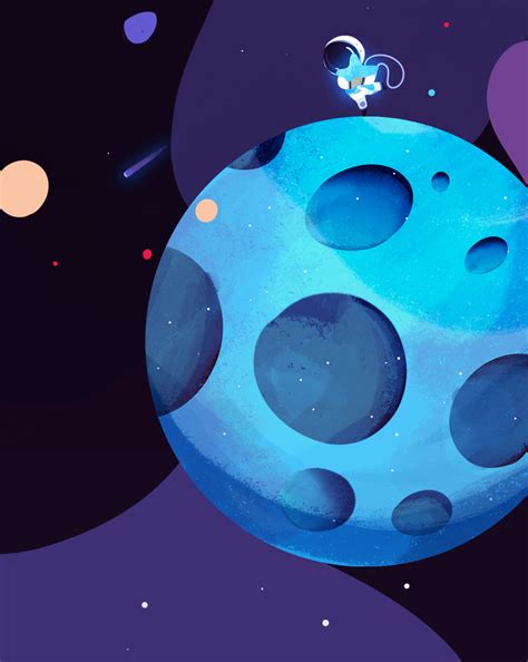 Иллюстрация космос в стиле детский | Illustrators.ru