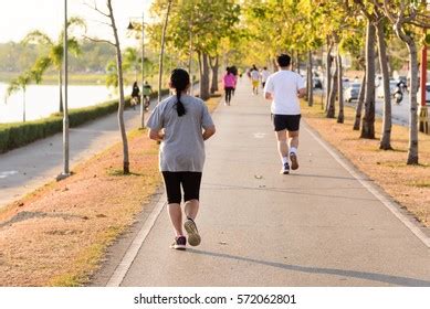 Woman Exercise Walking Park Group People Stock Photo 1544273348 ...