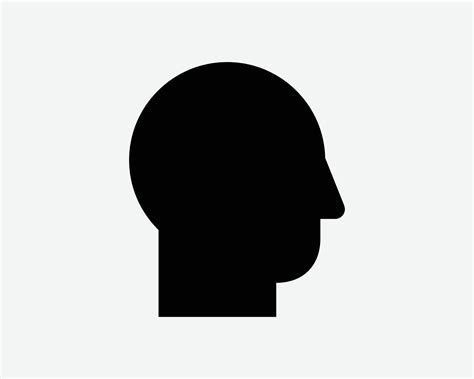 Head Shape Silhouette Icon Person Man Face Profile Portrait Human Male ...