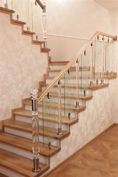 Ограждение для лестницы из стекла и акриловых балясин | Stairs design ...