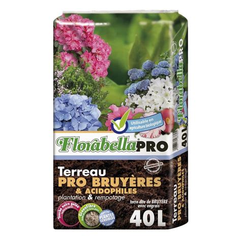 Terreau Klasmann Florabella Pro Bruyères et Acidophiles 40 L Utilisable