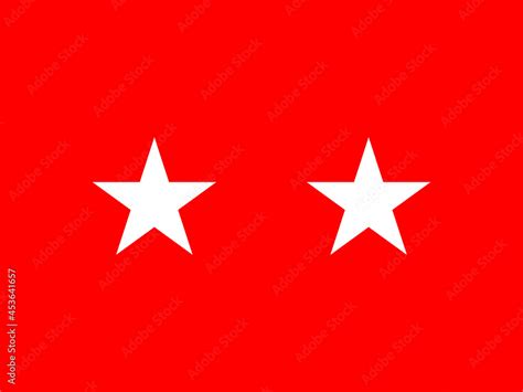 united states army  star major general flag stock illustration