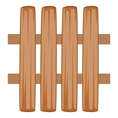 Wooden fence icon, cartoon style 15209344 Vector Art at Vecteezy