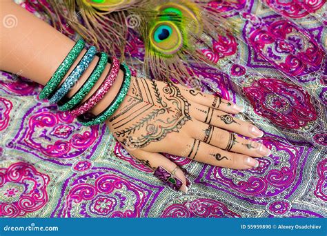 Henna stockfoto. Bild von kultur, moslems, zubehör, kunst - 55959890