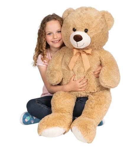 teddy bear large plush stuffed animal brown soft toy gift cm