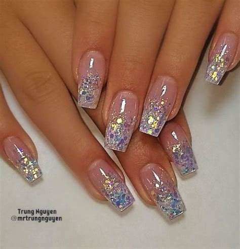Acrylic Nails Designs Glitter