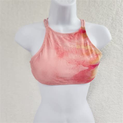 Altered State Bikini Top Swim Watercolor Pink Women's… - Gem