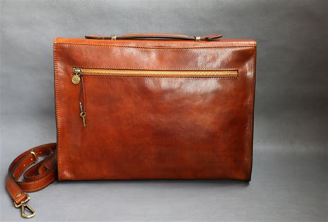 Leather Briefcasebrown Leather Briefcase Mens Leather - Etsy