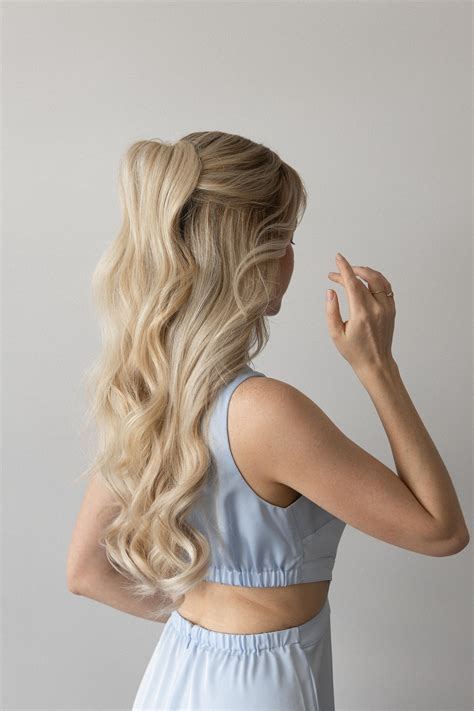 Up half down hairstyles are perfect for every summer wedding 6