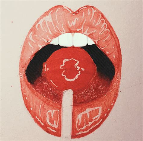 Lips And Lollipop Drawing at Sally Esterly blog