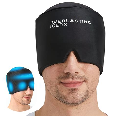 Form Fitting Gel Ice Headache Relief Hat - Cold Therapy Cap for