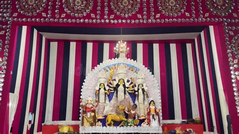 goddess durga idol  traditional  stock video video  pooja