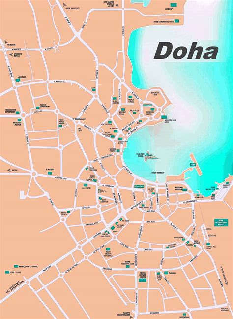 doha sightseeing map ontheworldmapcom