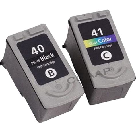 2PK Compatible Canon 40 41 Ink Cartridge for PG40 CL41 Black & Color ...