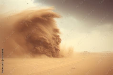 massive dust storm  dirt  debris flying   air