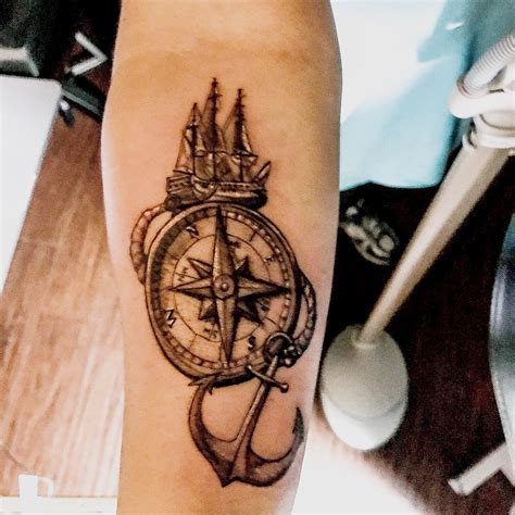 #ship #compasstattoo #compass #armtattoos #tattoos