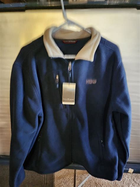 Fossa Soft Shell Jacket Men's Size large HBO Logo Full Zip dark blue | eBay