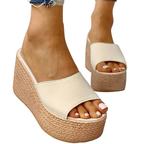 shldybc platforms slip  sandals  women wedges  boho sandals
