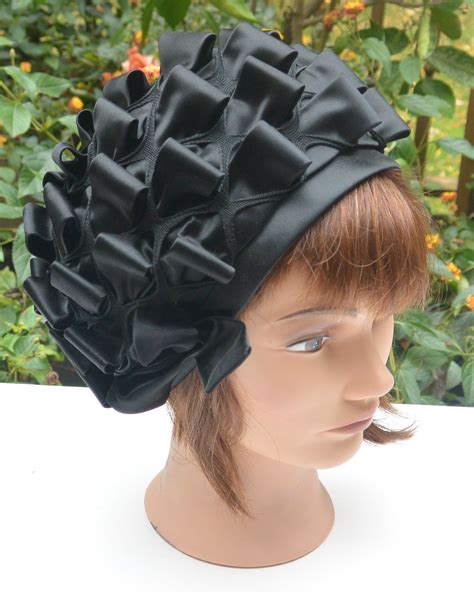 Schiaparelli Dress Hat Black Ribbon Hat Schiaparelli Label | Etsy ...