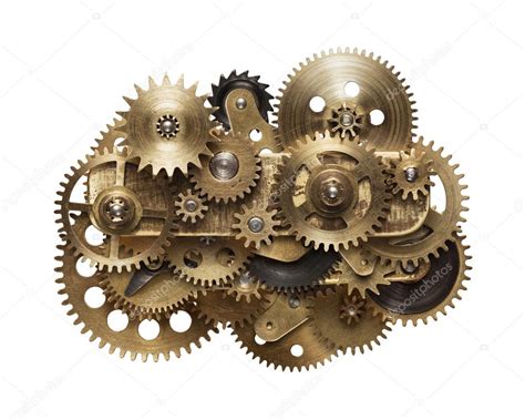 clockwork gear mechanism stock photo  tuja