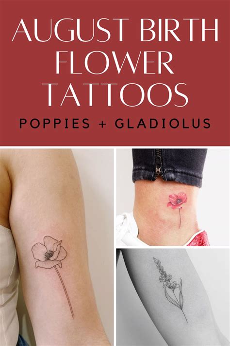 august birth flower tattoo ideas design talk