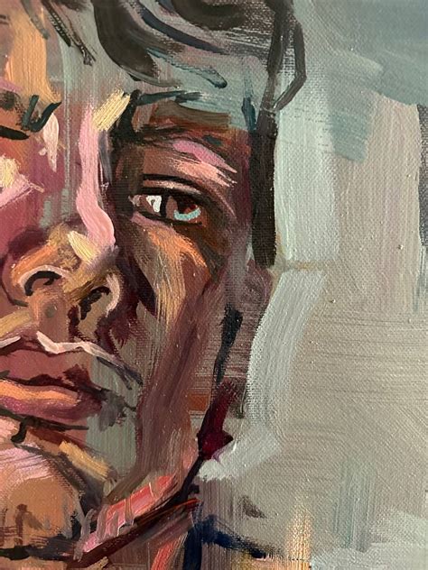 Male nude gay artwork, naked man painting Painting by EMMANOUIL