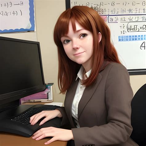 I need a picture of woman a 40 year old math teacher. His skin c